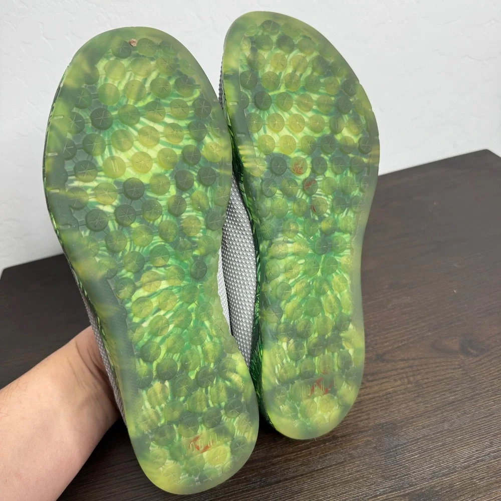 NOBULL Trainers Gray Green Tropical Leaf Sole CrossFit Training Shoes Men US 7.5